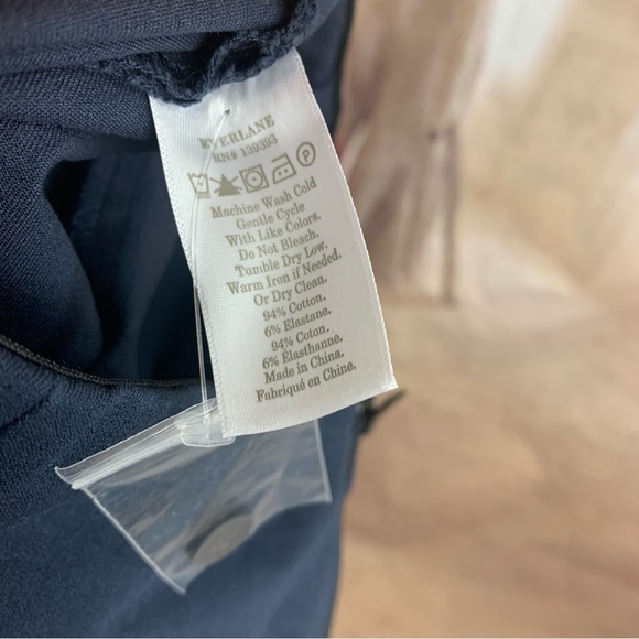 NEW Everlane Cotton Stretch Side Zip Trousers in Navy - Picture 8 of 10